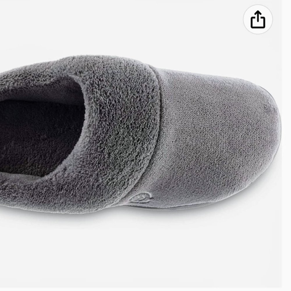 ISOTONER Memory Foam w/Shock Absorbing Heel Cushion Slipper - NEW Size 8.5-9